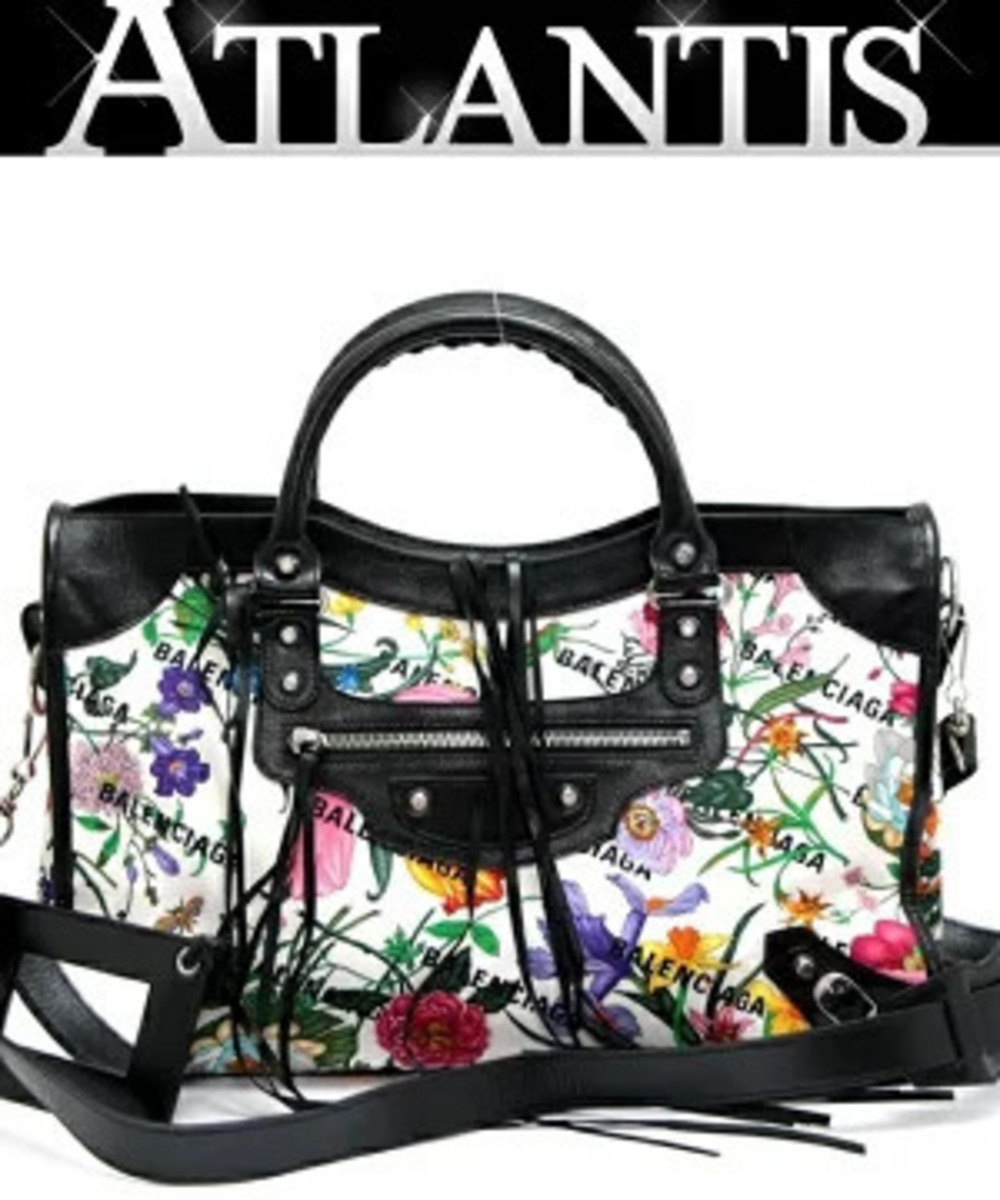 Gucci x Balenciaga The Hacker Project Neo City Bag Flora Flower Canvas White